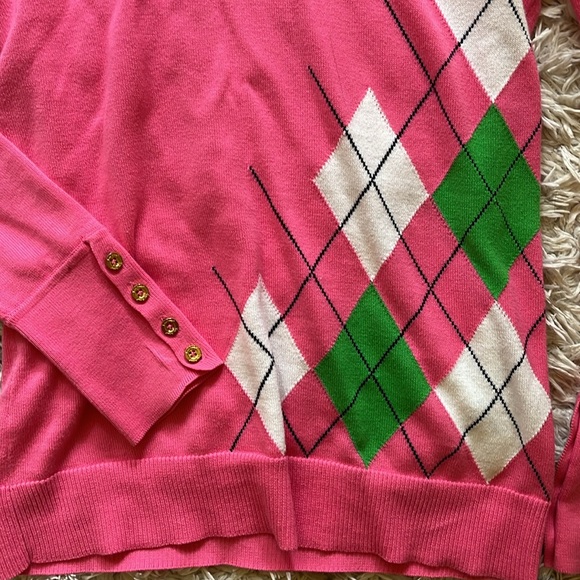 Lilly Pulitzer argyle sweater - Picture 2 of 5
